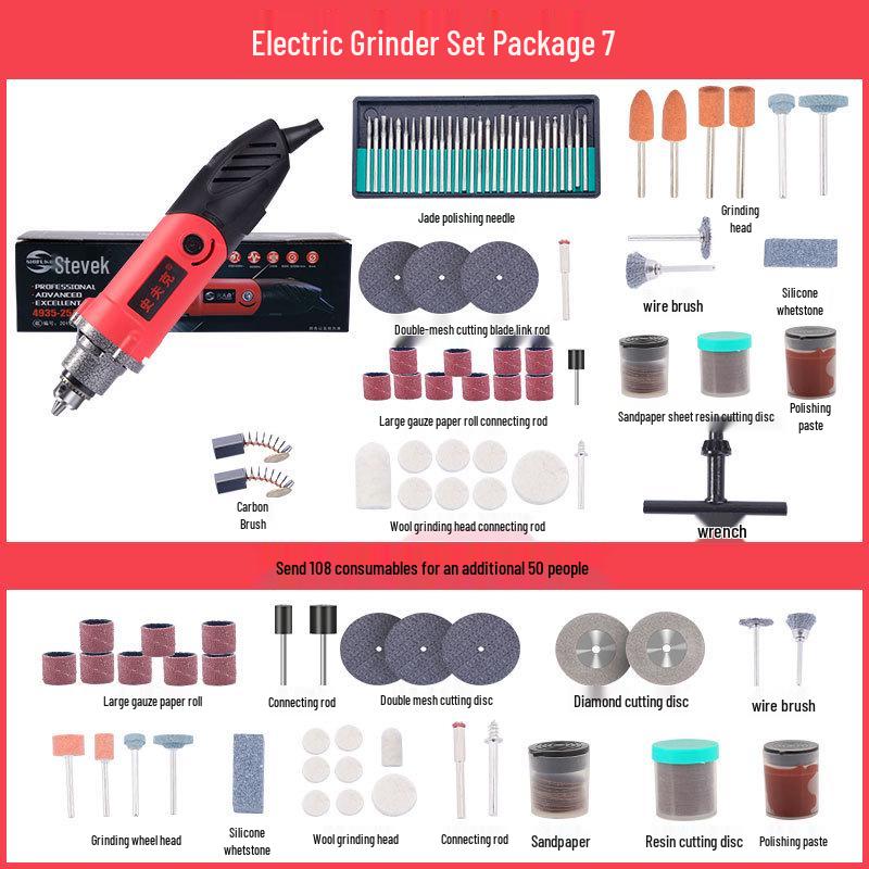 Compact Electric Grinder: Multi-Function Polishing, Cutting, and Engraving Tool