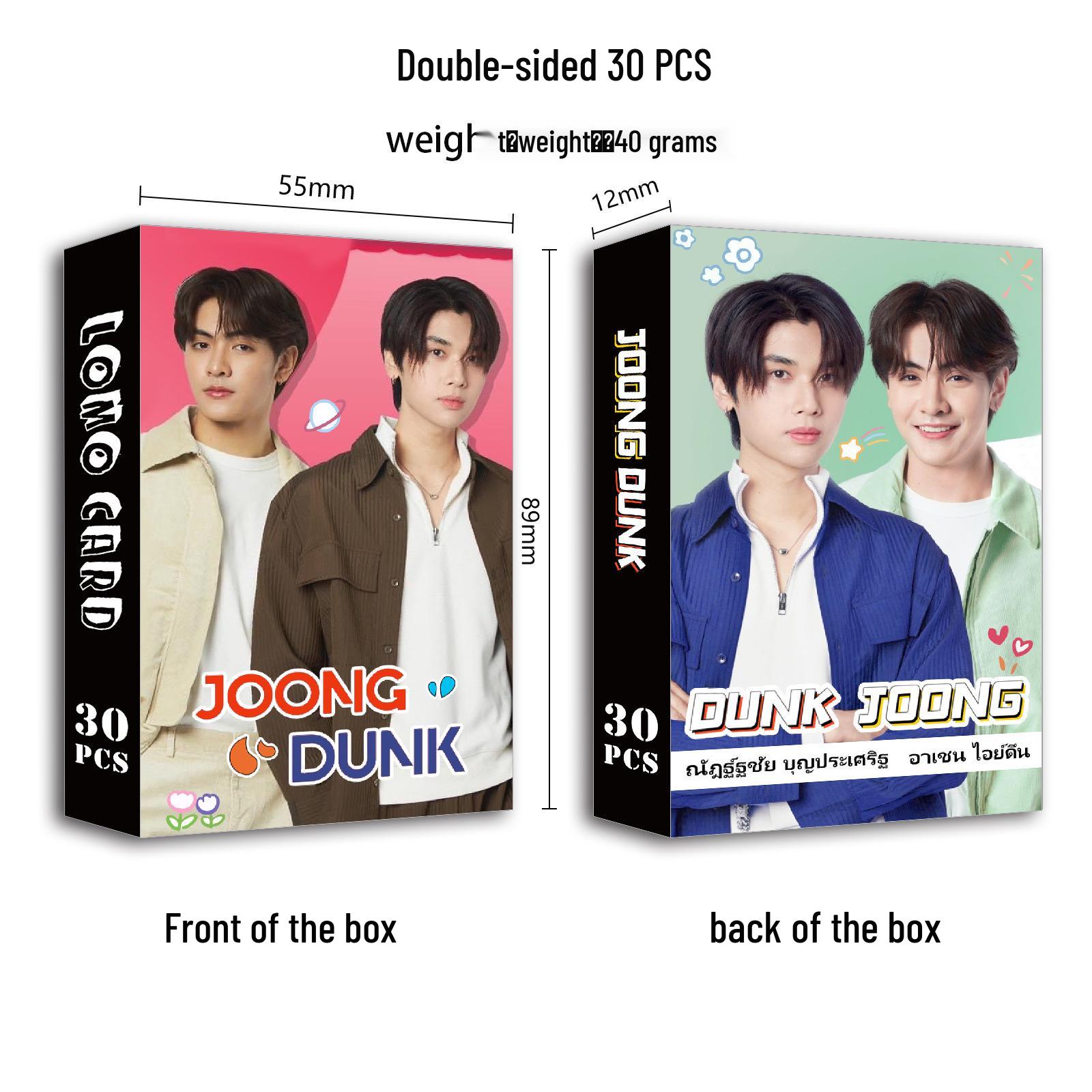 JoongDunk Thai BL Couple Double-Sided HD LOMO Cards Set - 30 Mini Cards Boxed Collection.