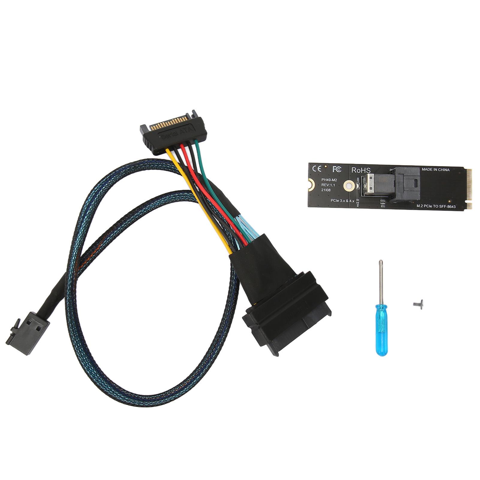 

M.2 PCIE 4.0 to SFF8643 U2 Adapter M.2 NVME to SFF 8643 Adapter with SFF8643 to SFF8639 Adapter