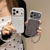 Large Window Plaid Sequin Chain Case for iPhone 17 Pro Max/16 Pro