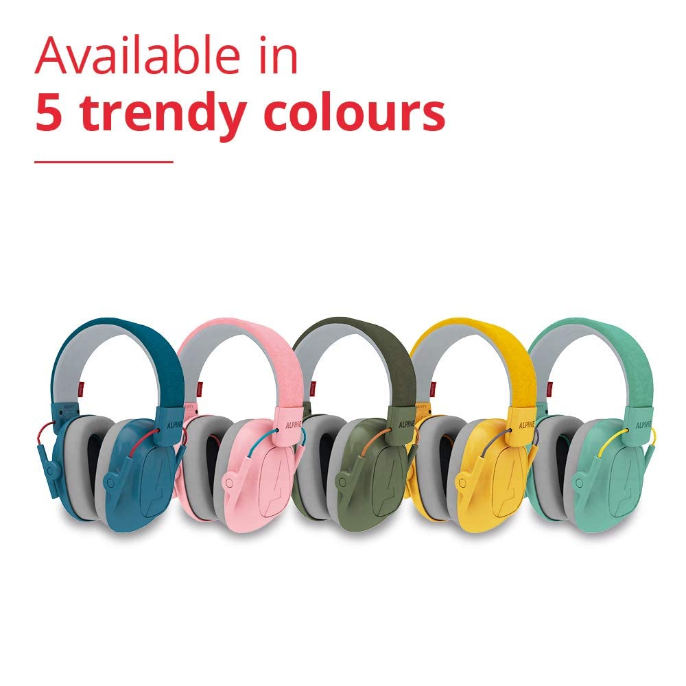 ALPINE HEARING PROTECTION MUFFY KIDS GRN Soundproofing and Noise Reduction for Green Earmuffs, Children,