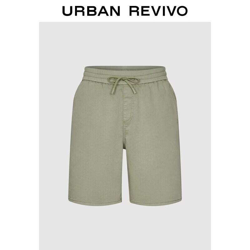 UR2026 Men s Denim Elastic Waist Drawstring Casual Shorts 34