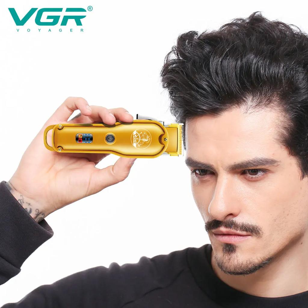 VGR V-650 Professional Hair Clipper Metal Housing 2000mAh Lithium Battery Cordless Hair Trimmer for Men Beard Trimmer Barber Hair Home Hair Trimming