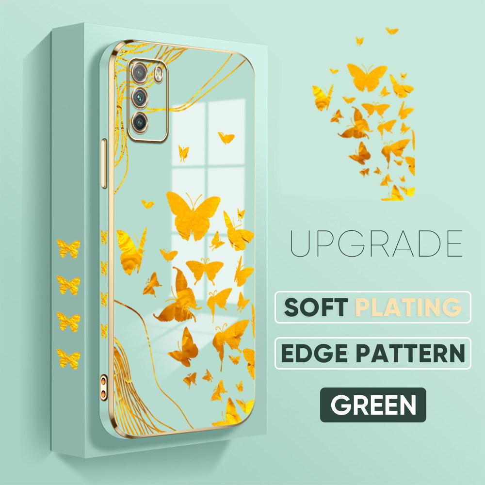 Colorful Printing Patterns Square Edge Pattern Casing Plated Phone Shell Luxury Plating Soft Phone Case for Huawei Honor Xiaomi Redmi