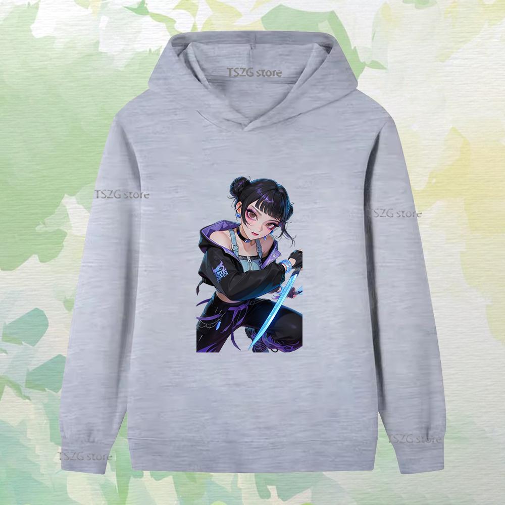 Höst Singel Kul Tryckt Tjejgrupp Mode Pojke Flicka Vardaglig Bekväm Varm Huvtröja Barn Långärmade Kläder