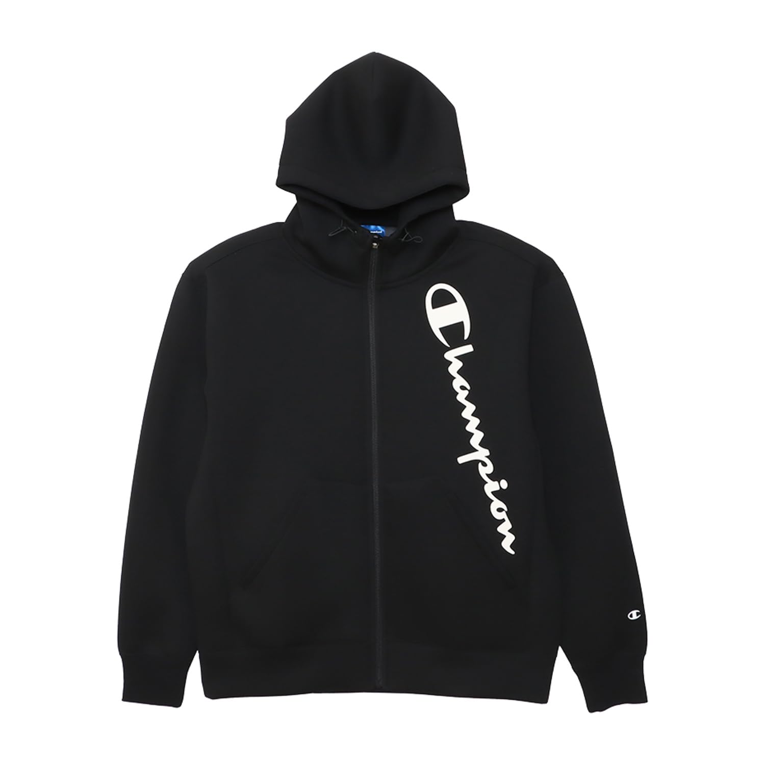 

Champion 3LS Zip Hooded Long Graphic Logo Print Men s WRAP-AIR Techweave® Sweatshirt, Black, C3-AS102, Sleeve, Stretch, Warm, чёрный