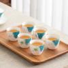 1 Pc Chinese Ceramic Teacup Handmade Lotus Tea Bowl Travel Master Meditation Cup Porcelain Tea Cup Household Tea Set 60ml