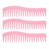 10-teiliger Kamm mit breiten Zähnen für langes Haar, zum Entwirren, Styling, Friseurwerkzeug, Macaron-Farbe