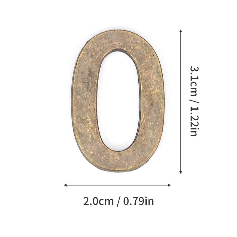 1Pcs Metal Self Adhesive House Number English Alphabet Letters for Apartment Room Door Plate Table Mailbox Number Stickers 3*2cm