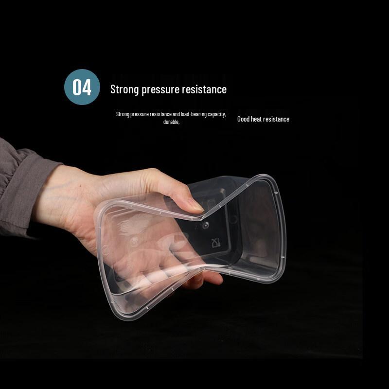 ZISIZ Disposable Rectangular Plastic Food Container