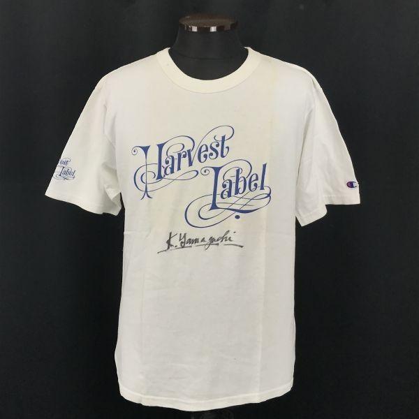 

Rare HARVEST LABEL Koichi Yamaguchi × Champion Short Sleeve T-Shirt Men s M White Vintage