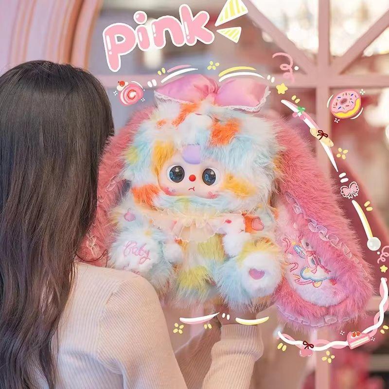 Baby Three Lily Rabbit Town V5 400% Fluffy Blind Box Big Ear Plush Doll Desktop Decor Bunny Trendy Toys Collectible Surpris Gift