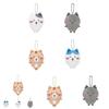 Adorable Plush Toy Charm Japanese Style Jiyi Kawaii Bear And Cat Friends Series Soft Bag Pendant