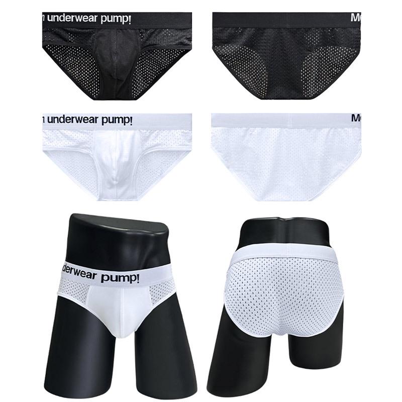 Trendy Low Rise Color Block Slim Fit Hip-Lifting Men's Sport Briefs
