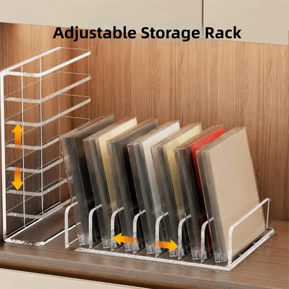 Multi-Slot Design CD Disc Organizer Box 7 Grids Phone Stand Vinyl Record Album Bracket Dormitory