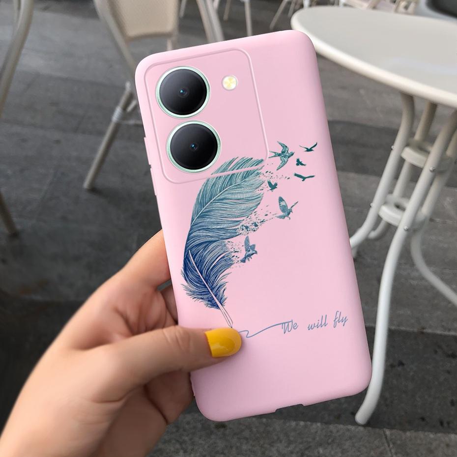 For Vivo Y36 Case 2023 Cute Love-heart Pattern Jelly Silicon Soft Phone Back Cases Cover For VivoY36 Y 36 4G 5G V2247