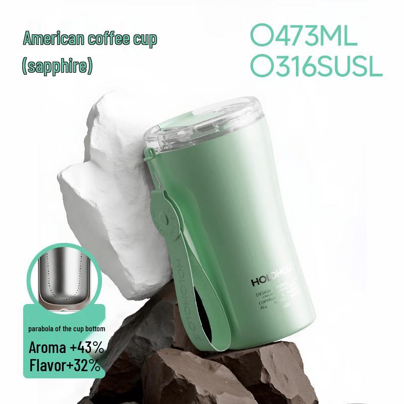 HOLOHOLO MS-01 Portable Ceramic Lined Insulated Coffee Mug
