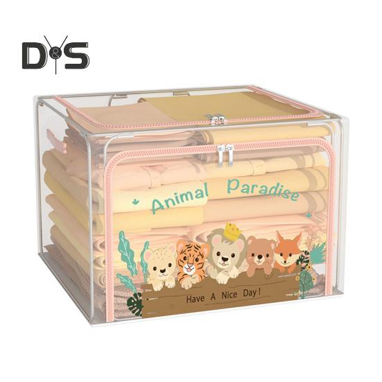 Большая коробка для хранения с ручкой прозрачный дизайн застежка-молния многофункциональная сумка для хранения домашних одеял органайзер для одежды L 1124₽