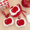 Schattige Pluche Fruit Appel Hanger Sleutelhanger Portemonneetje Zacht Pluche Rits Kleine Portemonnee Rugzak Sleutelhanger Decoratieve Hanger Cadeaus