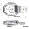 2/4Pcs D-Ring Fixing Rings Trailer Suitable for Van Truck Horse Box Boat Rope Car Fastener Clips, Hardware Accessories