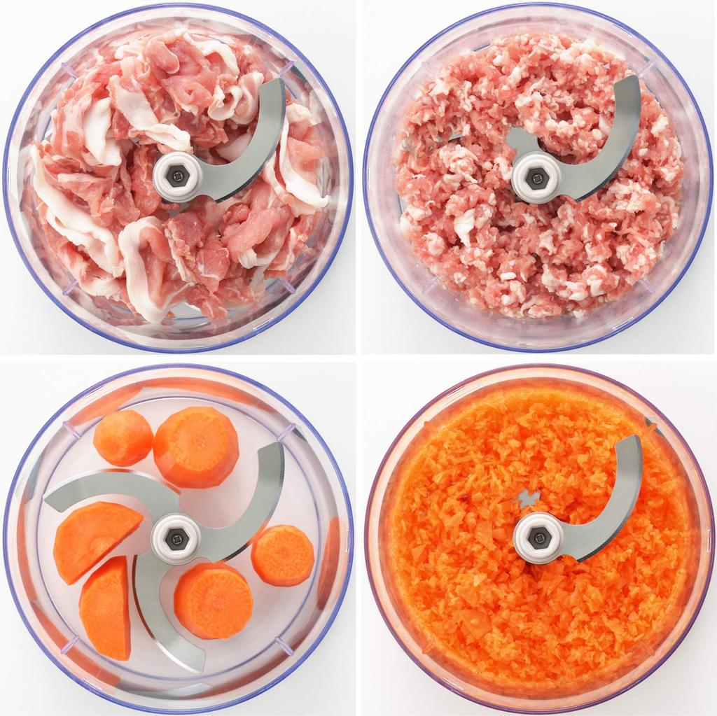 Yoshikawa New Kitchen Basic SJ3133 Easy-to-Press Food Processor with Chopping and Draining Function