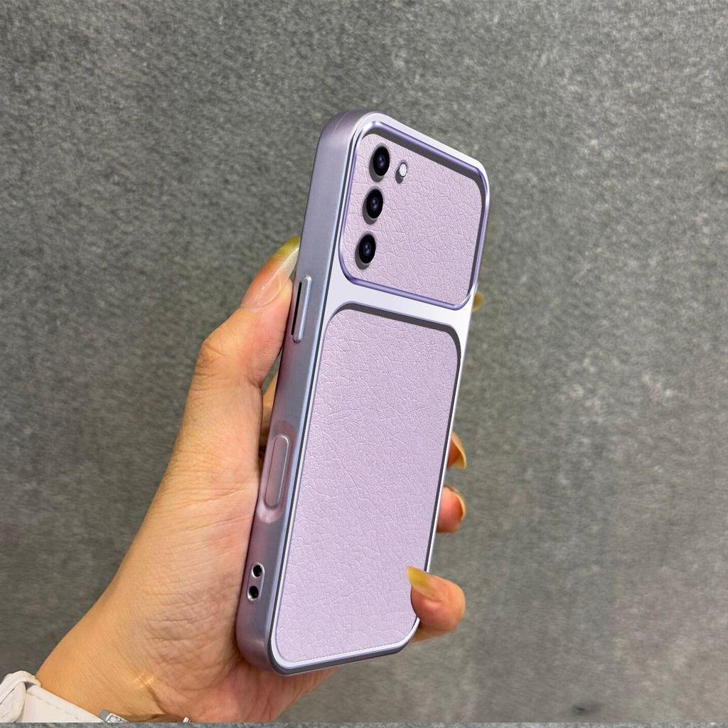 Luxury Faux Leather Case for Samsung Galaxy S23+,S23 Shockproof Big Window