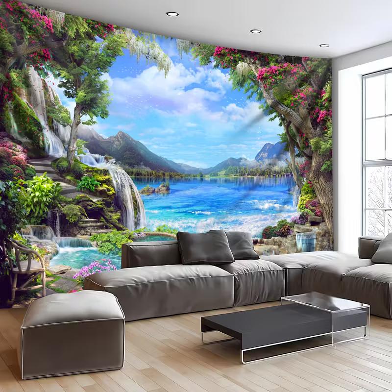 2D Dreamy Waterfall Nature Wall Hanging Tapestry