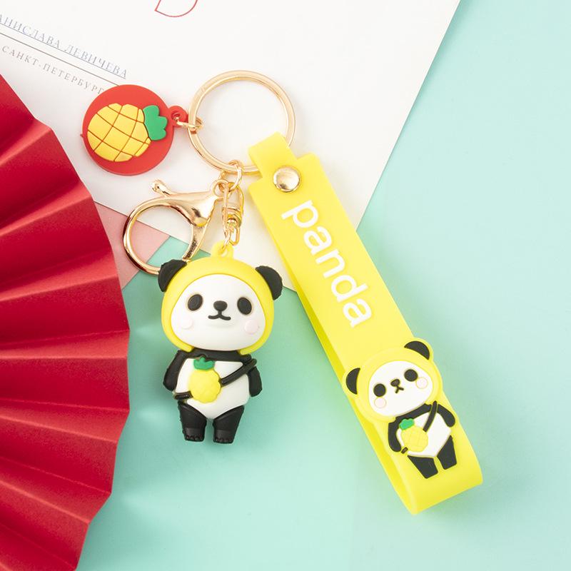 Sichuan Panda Bamboo Keychain Ornament: Cute Chengdu Zoo-Inspired Small Gift