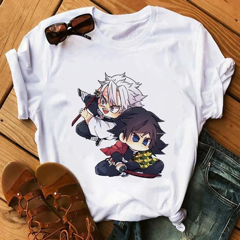 Kimetsu No Yaiba Kamado Nezuko Tričko s grafickým potiskem Ženy Harajuku Estetické bílé topy Tričko 2021 Dámské tričko japonského stylu