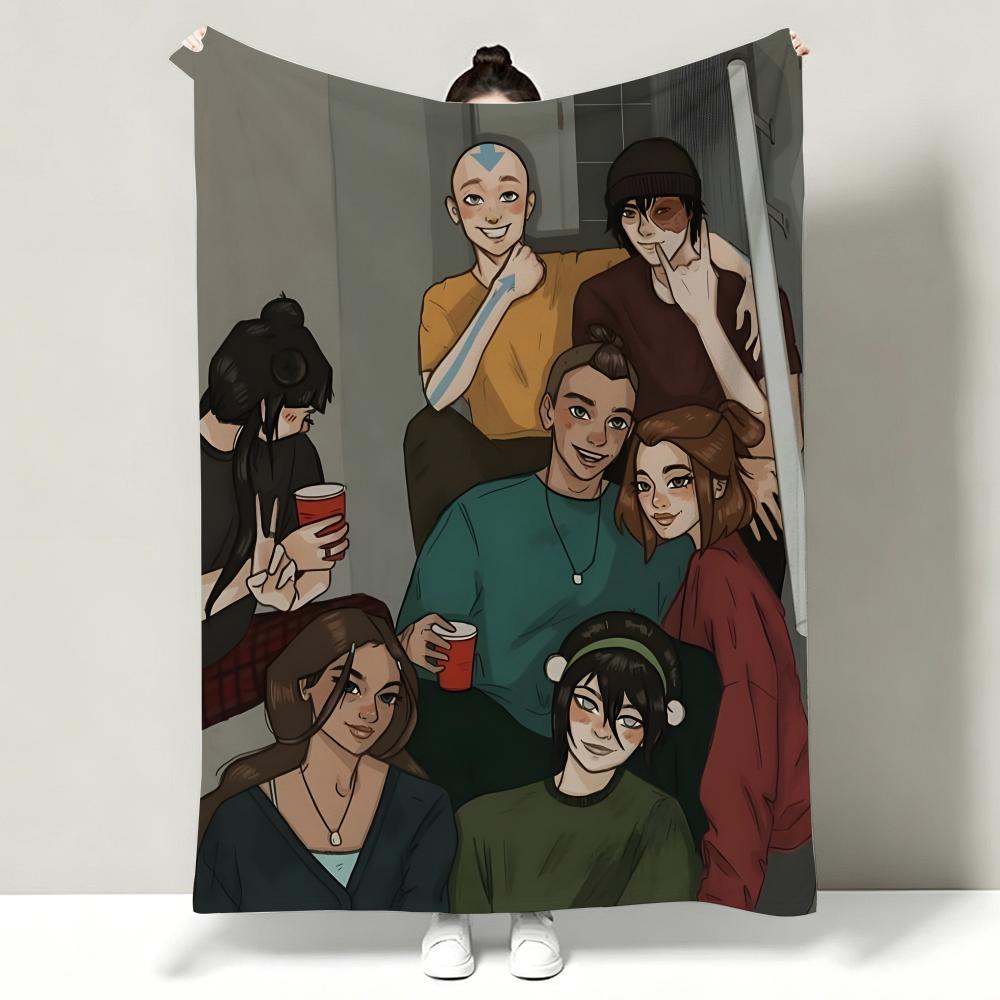 Anime A-Avatar T-The L-Last A-Airbender Throw Soft Warm Flannel Throw Blanket, Multi-use for Sofa Bed Office Nap