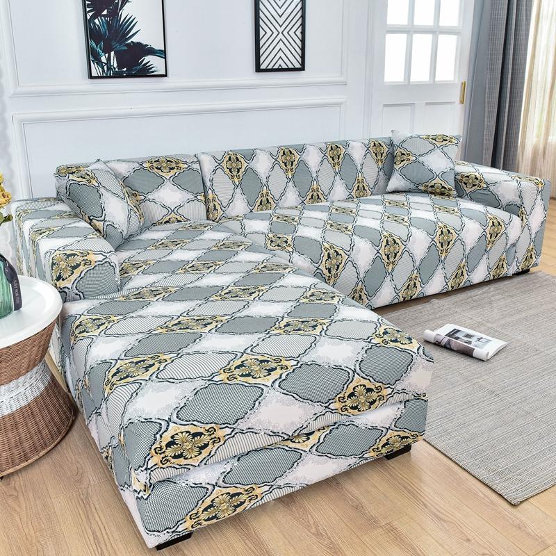 Geometric Sofa Cover Couch Coverastic Sofa Covers For Living Room Corner L Shaped Chaise Longue Armchair Sofa Slipcover