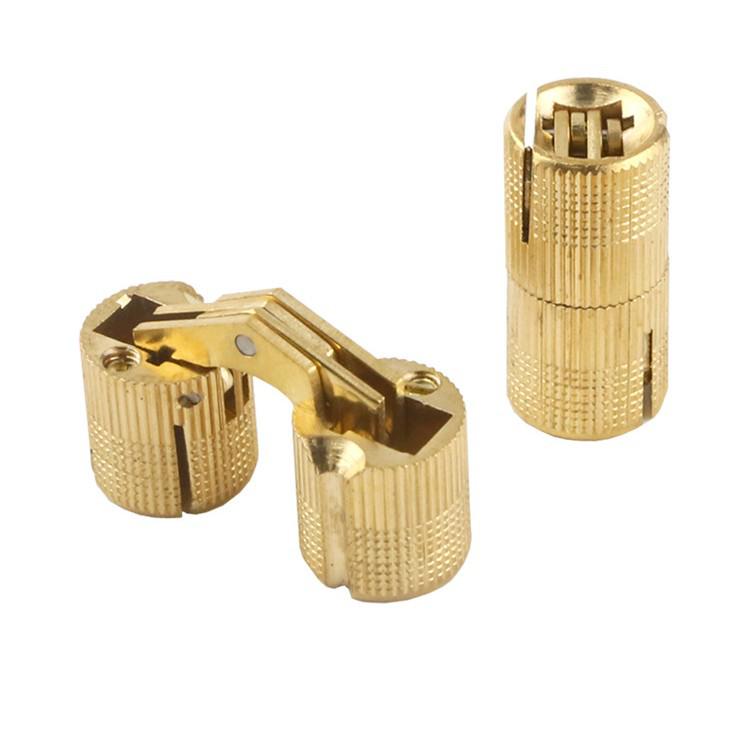 8mm-24mm Presentförpackning Ren Koppar Dold 180° Pelare Hinkgångjärn