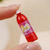 5Pcs Dollhouse Miniature Food Play Cartoon Soda Fruit Juice Drink Model Prop Set