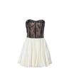 Spring Women's Fashion Is Sexy Slim-fit Lace Patchwork Contrast Color Top Dress