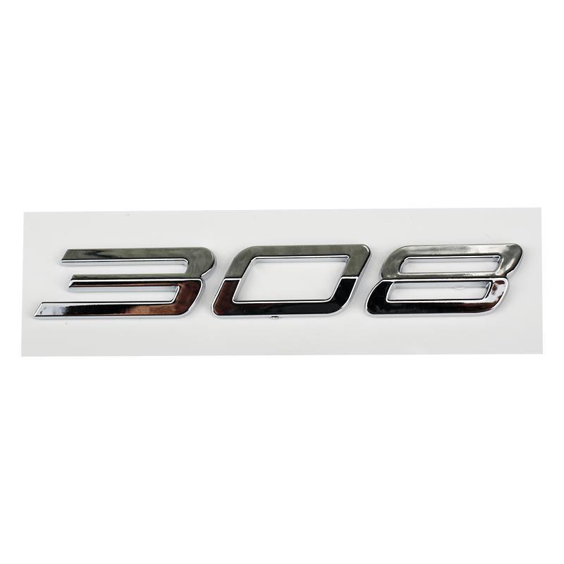 Auto 3D ABS Buchstaben Logo Aufkleber Für Peugeot 208 308 408 508 408X 508L 2024 2025 Auto Kofferraum Alphabet Emblem Abzeichen Aufkleber