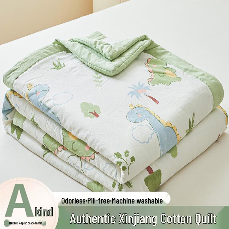 Jiangjunfu Green Dinosaur Summer Quilt