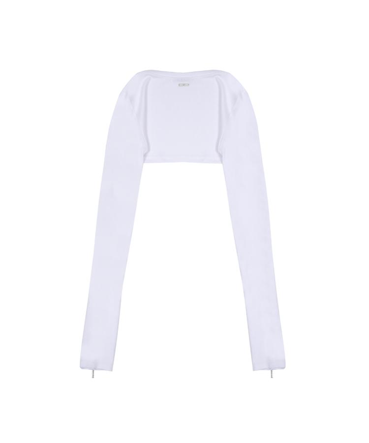 Aniv Hippie Side Zipper Bolero White