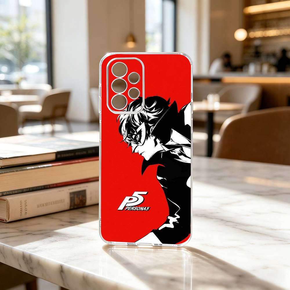 Persona-A Yu Narukami Ren Amamiya Game Phone Case Transparent Silicone Soft For SamsungS25,S24,S21,S22,S23,S30,Ultra,S20,Plus,Fe
