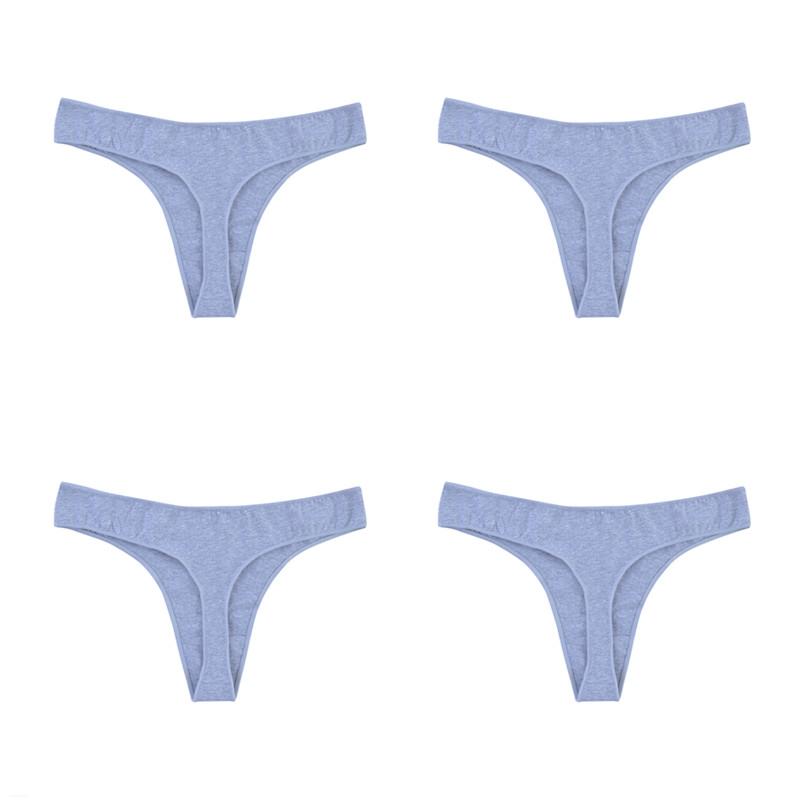 4PCS Unterwäsche Damen G-String Sexy Slips Baumwollhöschen Damen Atmungsaktive Tangas Niedrige Taille Unterwäsche