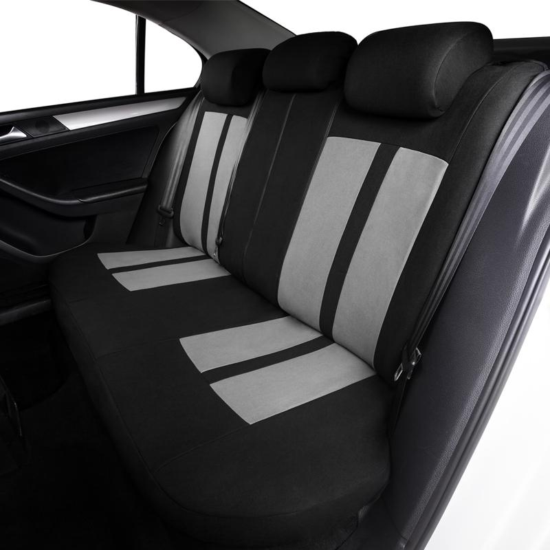 AUTOYOUTH Automobiles Seat Covers Full Car Seat Cover T-shirt Style Car Seat Covers Full Set Gray Cloth - Universal