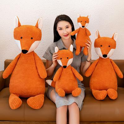 Cute Striped Little Fox Doll Plush Toy Hug Fox Doll Children'S Soothing Ragdoll Birthday Gift