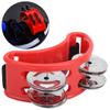 Elliptical Tambourine Percussion Jingle Fußglocke Cajon Box Trommel Zubehör GeschenkRot