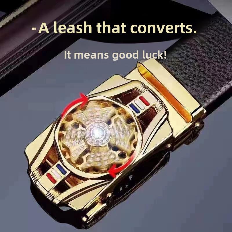 Men's Diamond-Studded Fashion Belt with Automatic Buckle