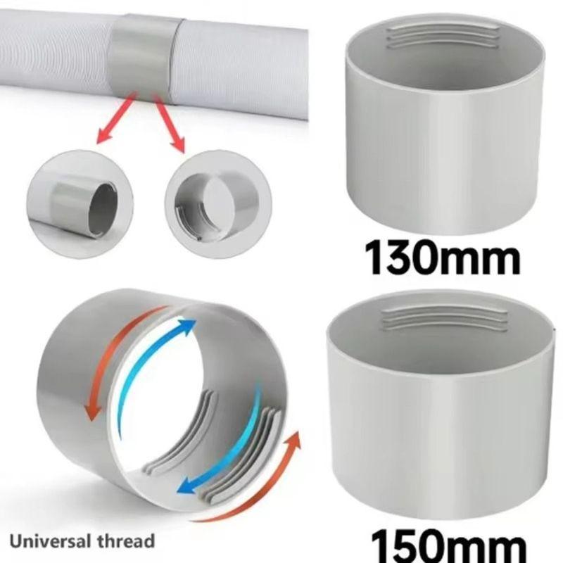 ABS Air Conditioner Exhaust Hose Connector Replacement Round/Square Shaped Exhaust Pipe Interface Exhaust Duct Hose Adapter