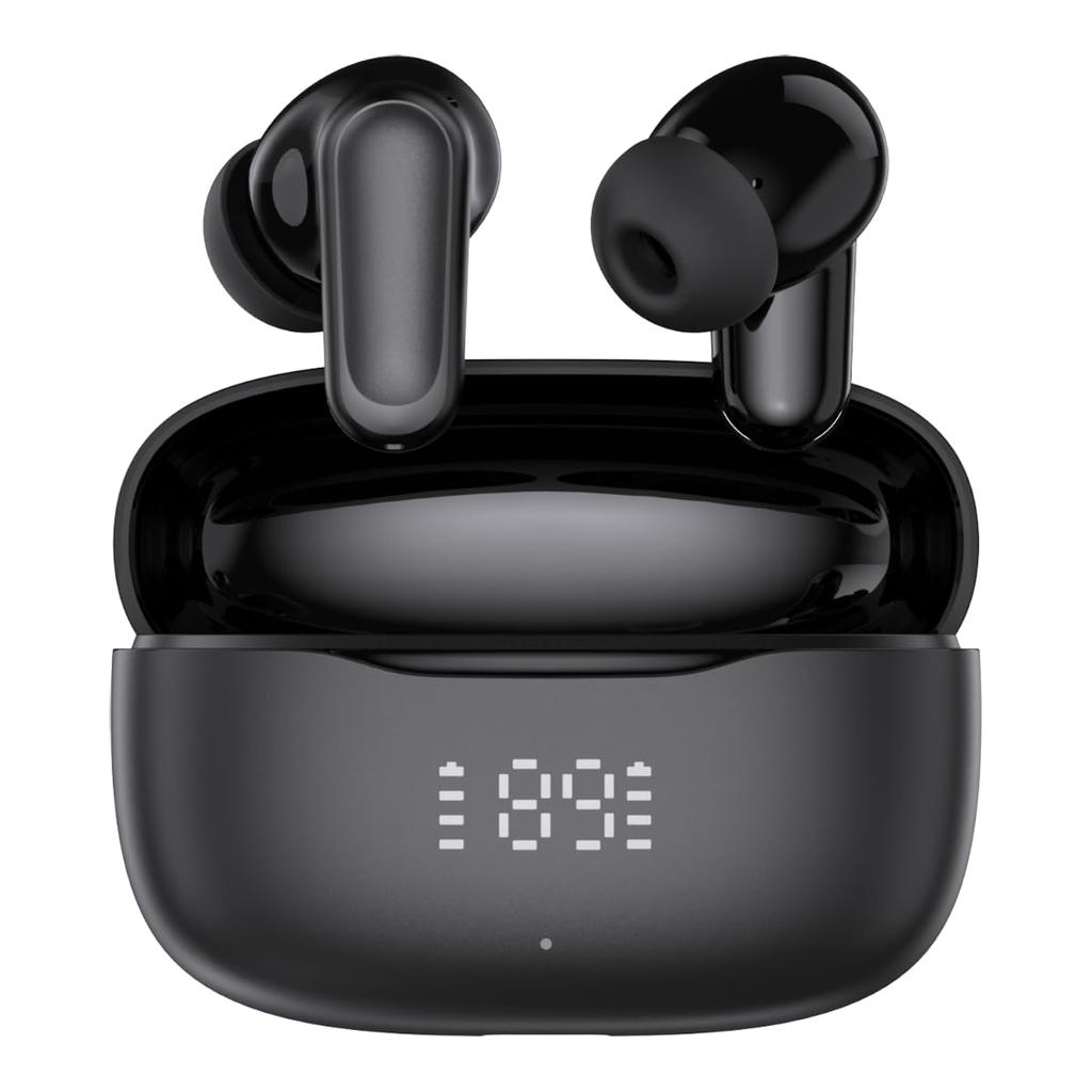 Bluetooth Bezdrátová Sluchátka [2025 Bluetooth Sluchátka] Bluetooth 6.0+EDR, Okamžité Připojení, Dotykové Ovládání, Automatické Párování, LED Displej, Type-C