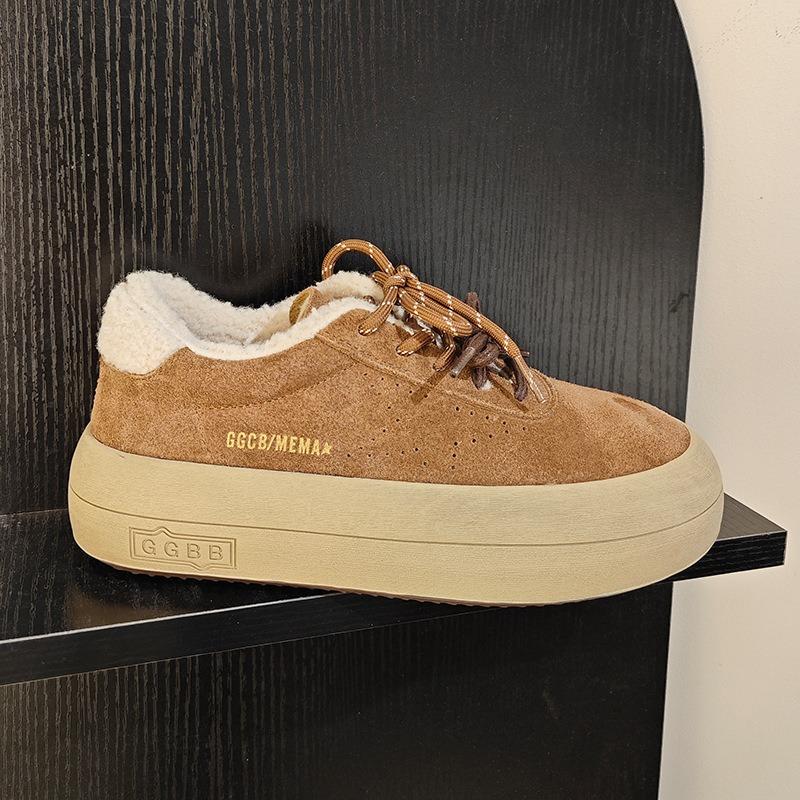 

Кожаные грязные туфли с подкладкой из натуральной кожи, повседневные белые туфли с толстой подошвой 40