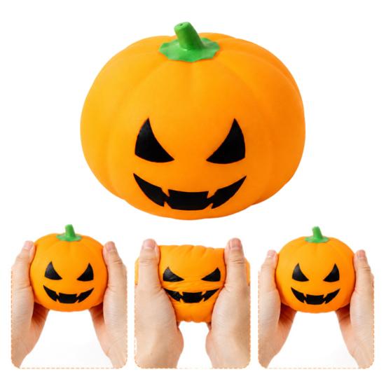 Pumpkin Stress Relief Toy Halloween Cartoon Ball Squeeze for Relieve Relaxation Anxiety Creepy Sensory Fidget Toy Party Favors Portable Ball