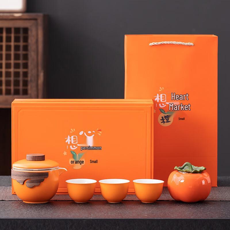 

Chinese Ceramic Persimmon Tea Set