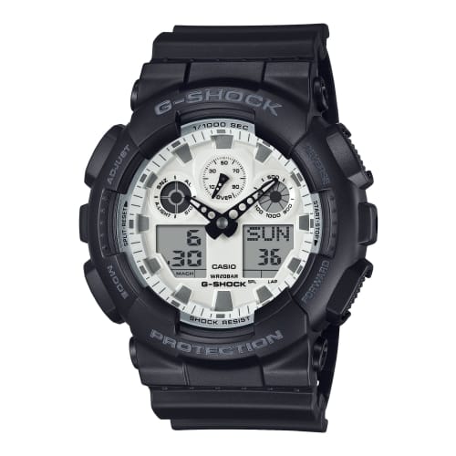 

Мужские часы Casio G-Shock серии Black and Brilliant White GA-100WD-1AJF, черные
