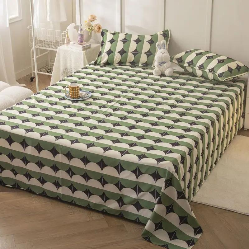 Schlafzimmer Bettlaken Uni Gemütlich Weich Bequem Hautfreundlich Waschbar Hotel Rutschfest Schlicht Bettdecke Zuhause Doppel Einzel Studentenwohnheim